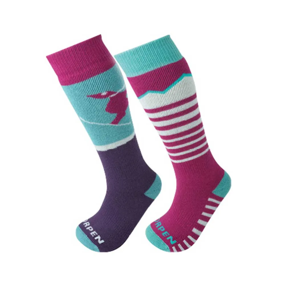 西班牙製童裝環保美麗諾羊毛襪兩對裝 Merino Kids Ski 2 pairs ECO
