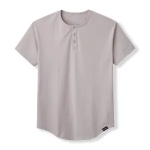 021 ESSENTIAL DROP-CUT HENLEY - CEMENT