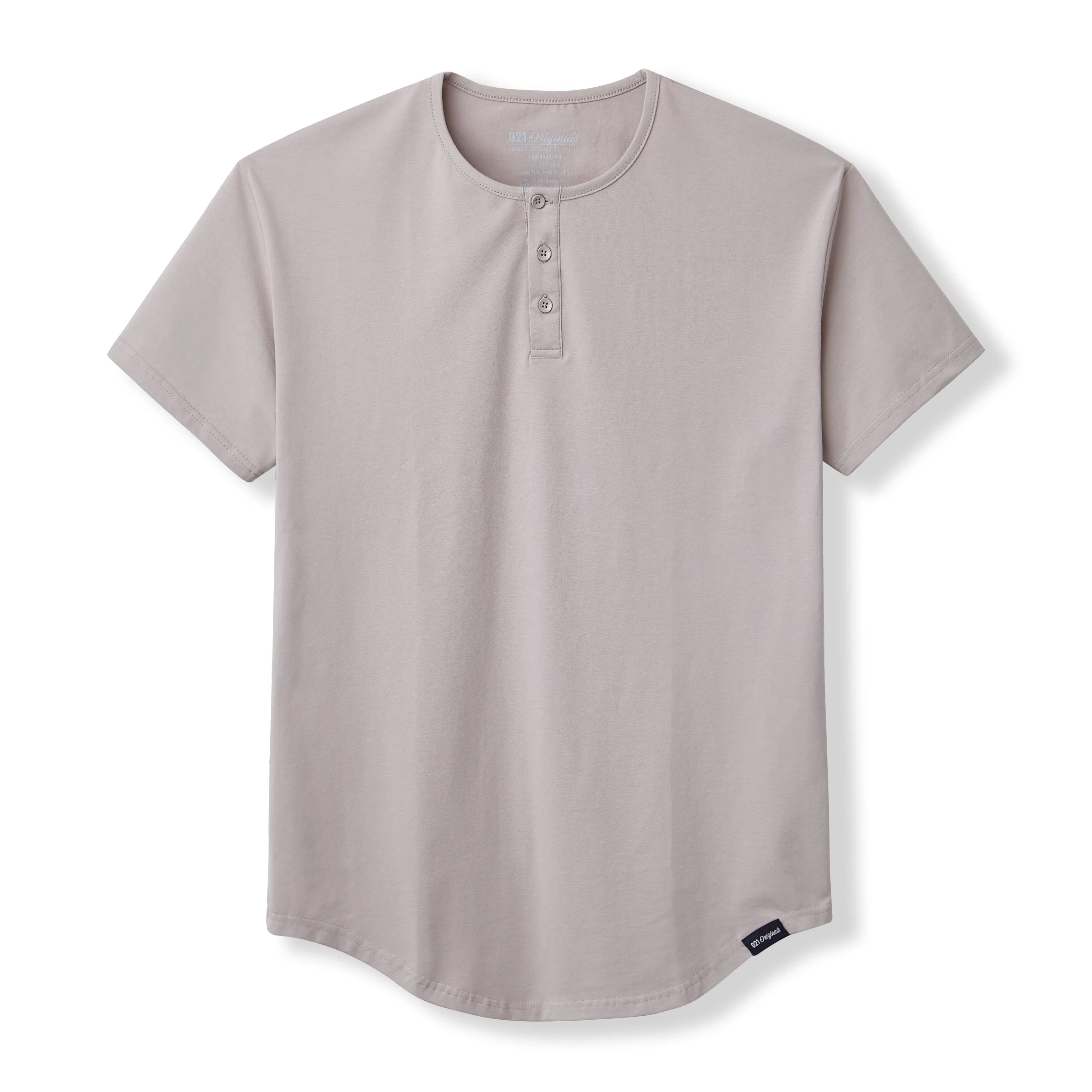 021 ESSENTIAL DROP-CUT HENLEY - CEMENT