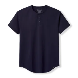 021 ESSENTIAL DROP-CUT HENLEY - NAVY