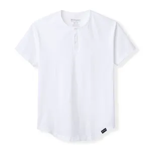 021 ESSENTIAL DROP-CUT HENLEY - WHITE