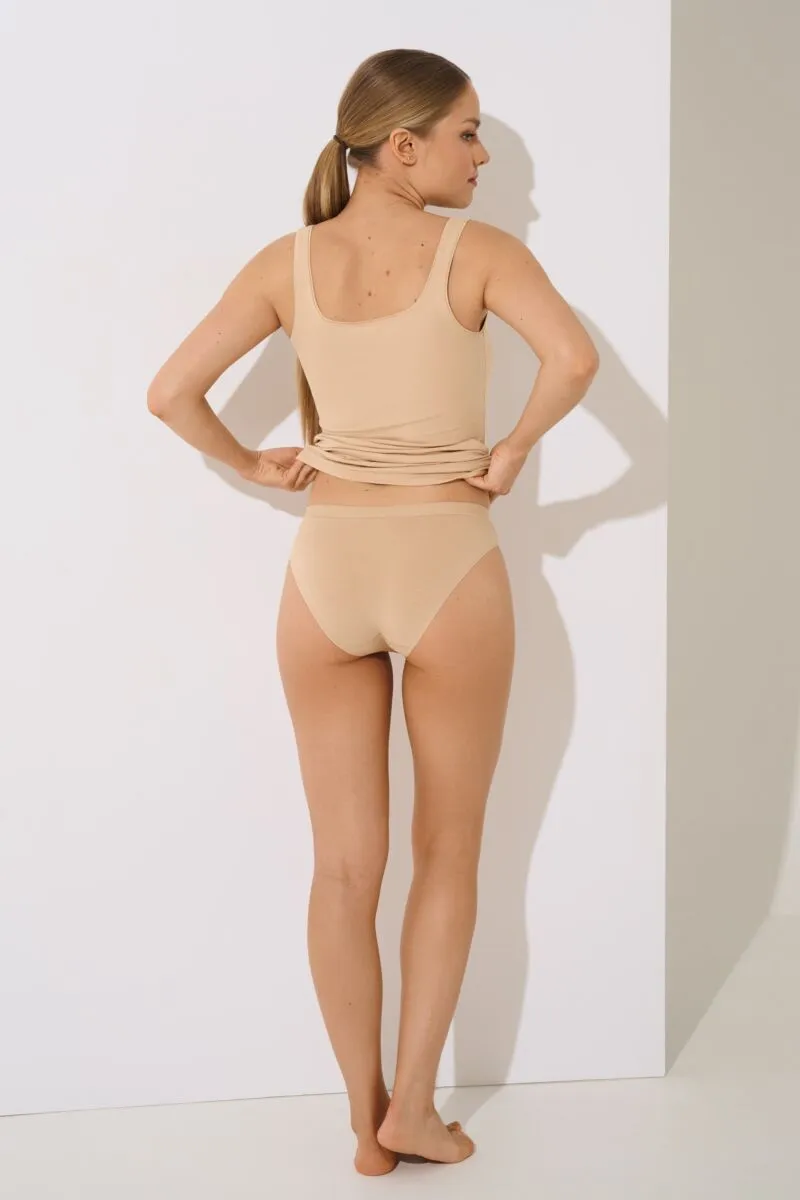 023370 KAIA Top Wide Straps - Nude
