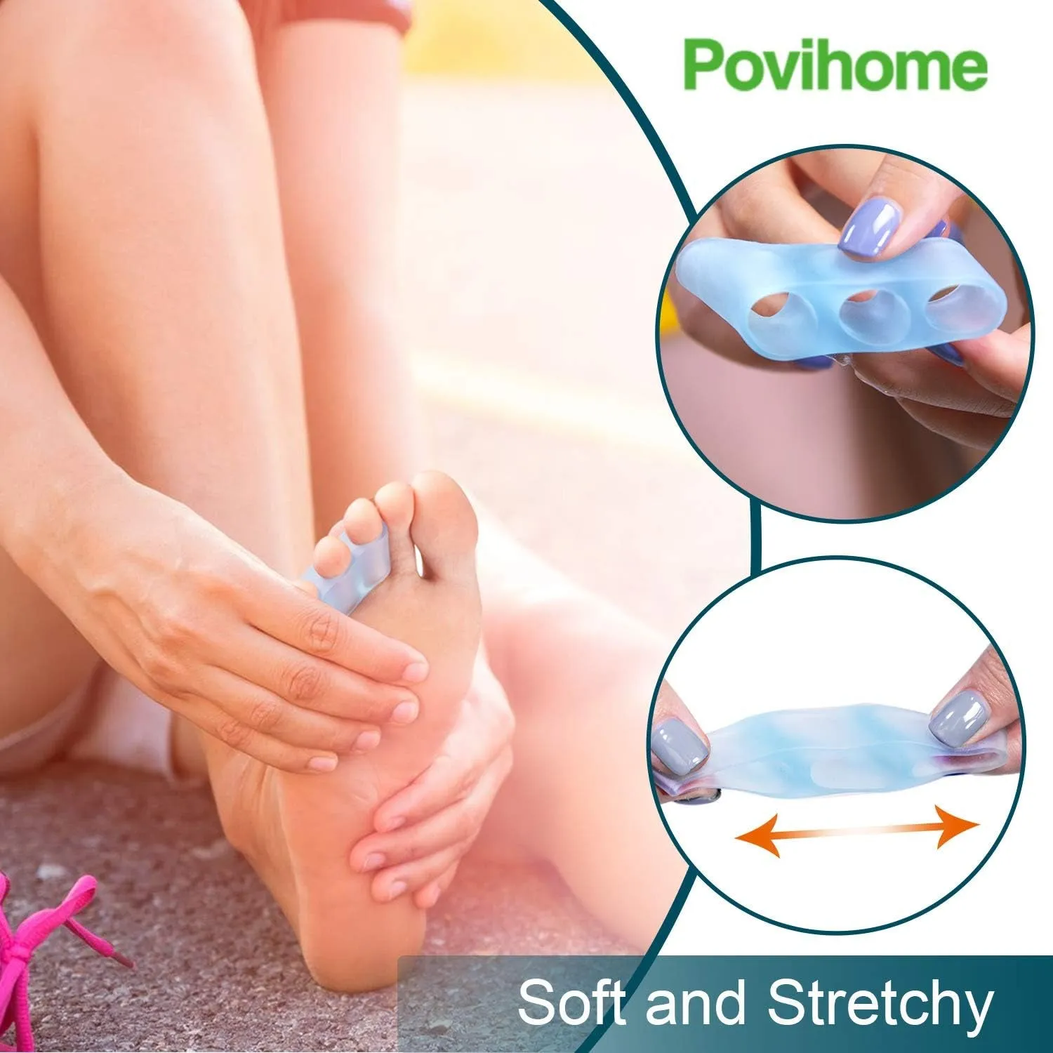10 Pack Pinky Toe Separator and Protectors for Overlapping Toe, Curled Pinky Toes - Spacers for Morton'S Neuroma Pain Relief