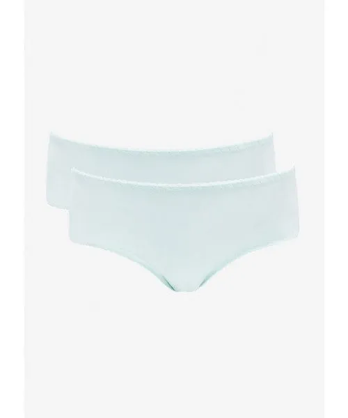 180893B Antibacterial and Odorless Maternity Midi Briefs 2 Pack (Light Blue)