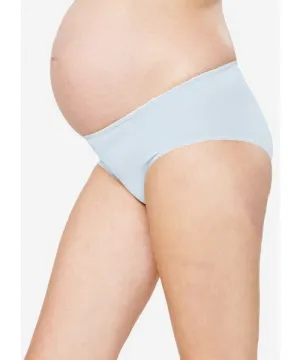 180893B Antibacterial and Odorless Maternity Midi Briefs 2 Pack (Light Blue)