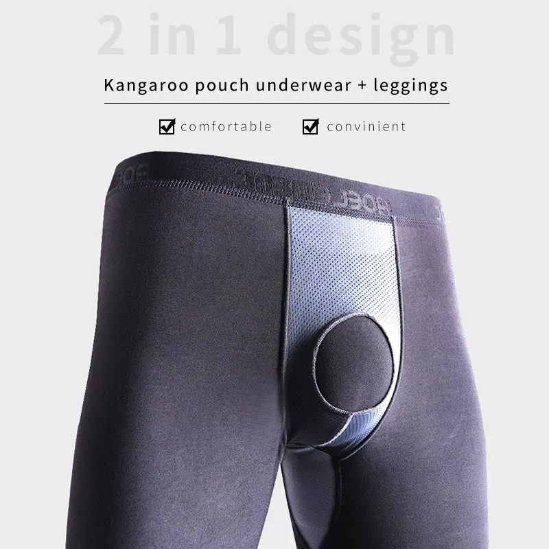 2 in 1 Kangaroo Dual Pouch Thermal Leggings