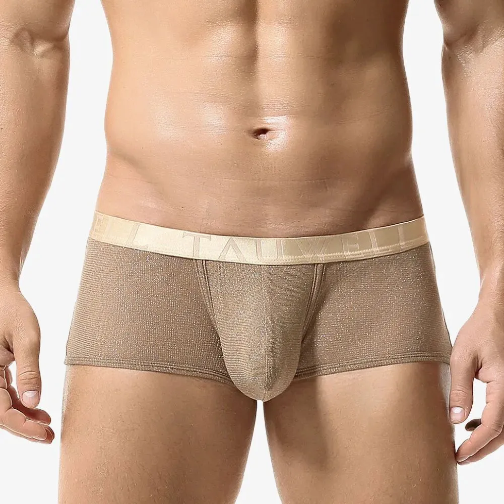 3-Pack Men's  Low-Rise Underpants with golden thread - JEWYEE 23203