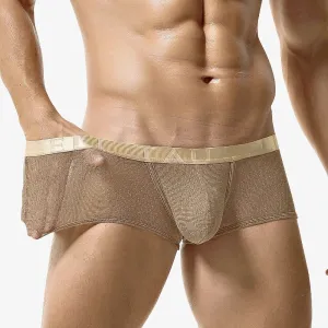 3-Pack Men's  Low-Rise Underpants with golden thread - JEWYEE 23203