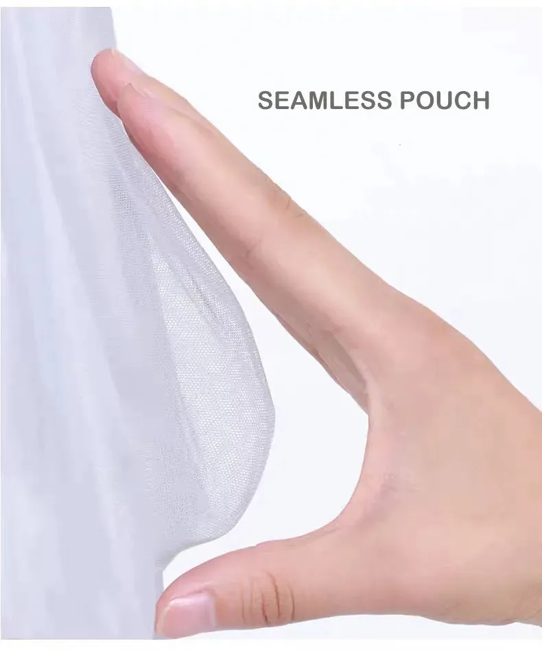 (4-Pack) 3D Seamless Pouch - Men's See-Through Ice Silk Mesh BriefsJEWYEE 1958