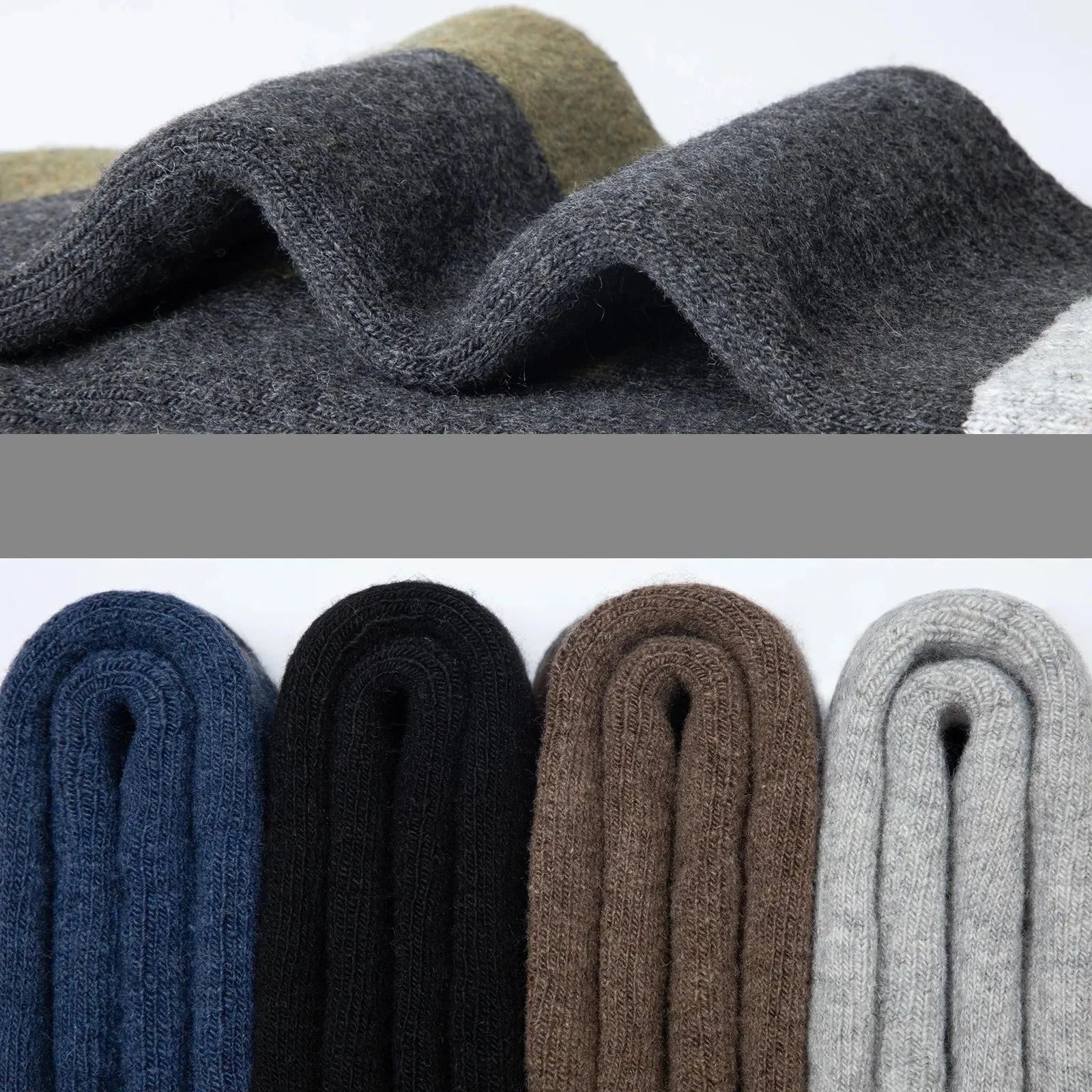 5 Pairs Men's Merino Wool Hiking Socks
