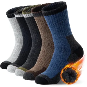5 Pairs Men's Merino Wool Hiking Socks
