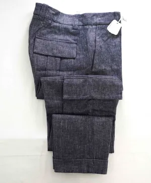 $575 ELEVENTY - Blue Cotton/Linen DENIM EFFECT Dress/Casual Pants- 33W