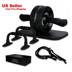6-IN-1 Ab Roller Exercise Wheel Home Gym Workout