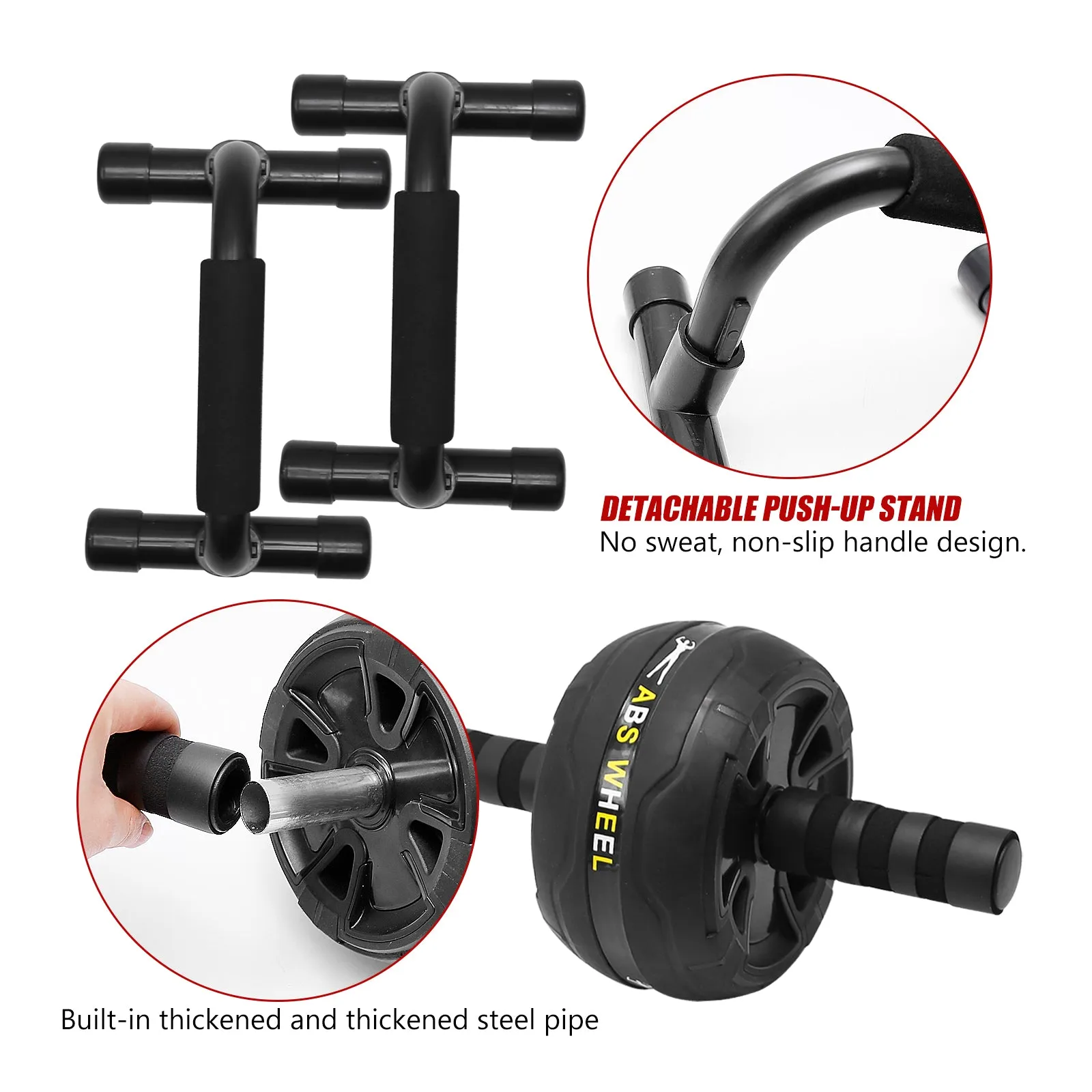7-in-1 Ab Roller  Wheel Home Gym Exercise Equipment