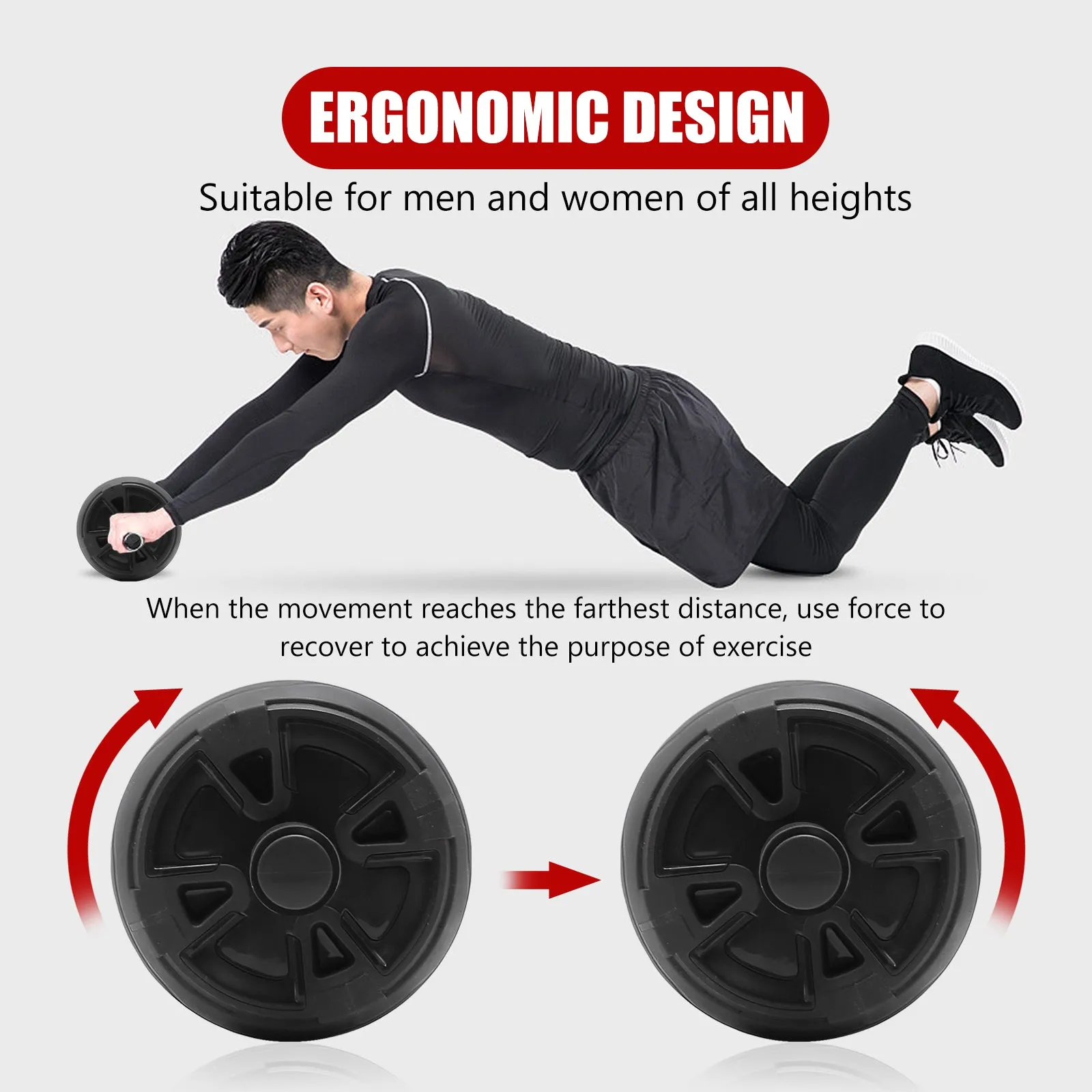 7-in-1 Ab Roller  Wheel Home Gym Exercise Equipment