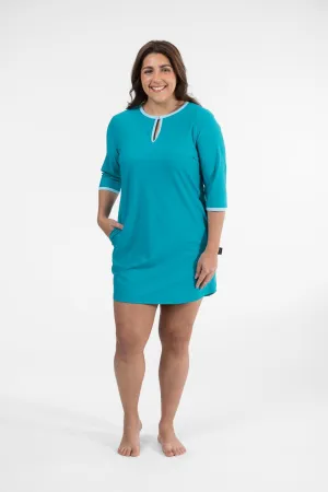 A-Line Rashie Dress teal