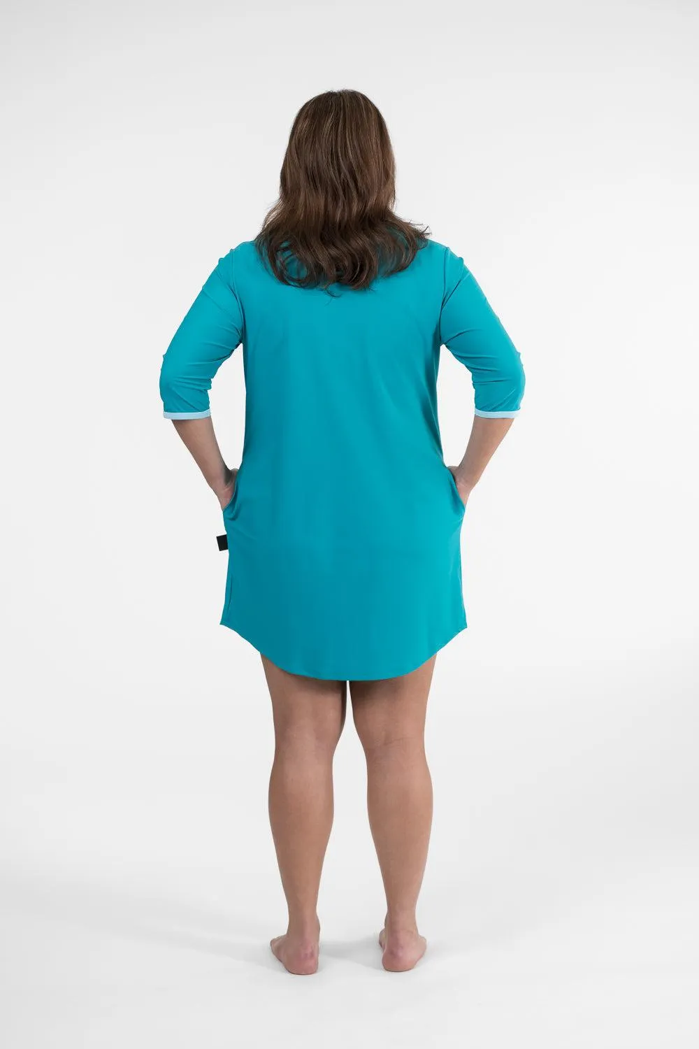 A-Line Rashie Dress teal