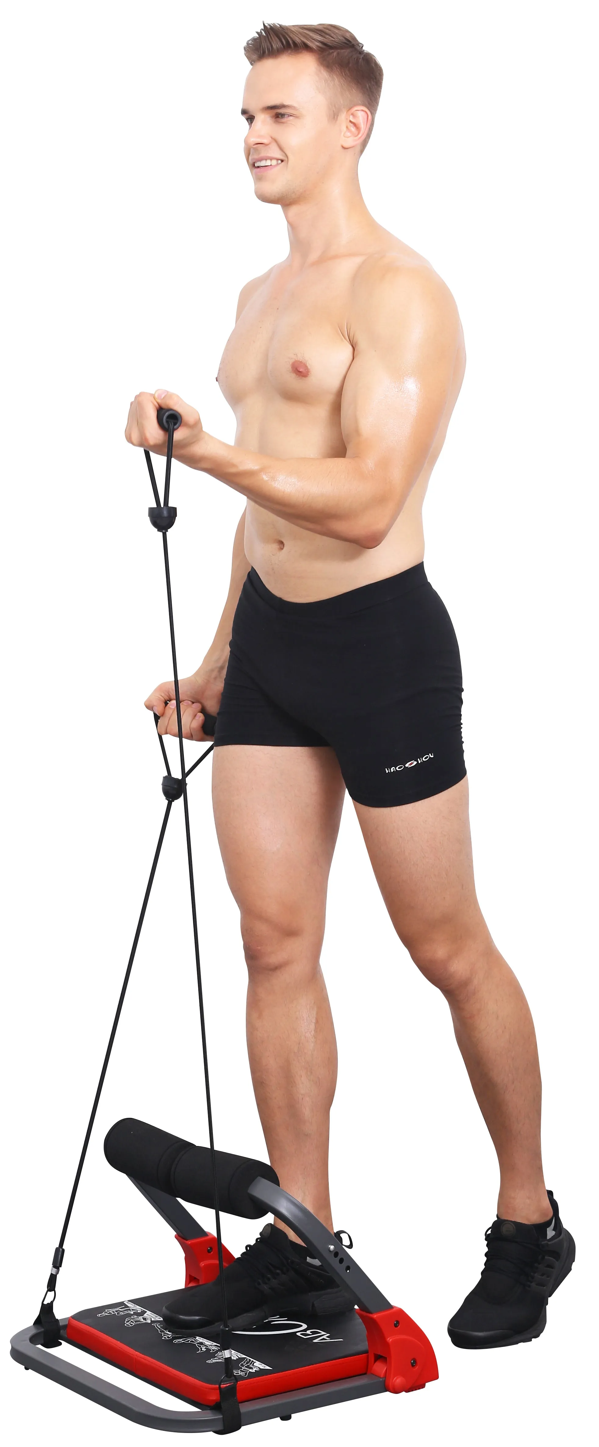Ab Crunch Total Body Workout W/ Resistance Bands