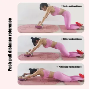 Ab Roller Fitness Equipment W/ Knee Pad Automatic Rebound