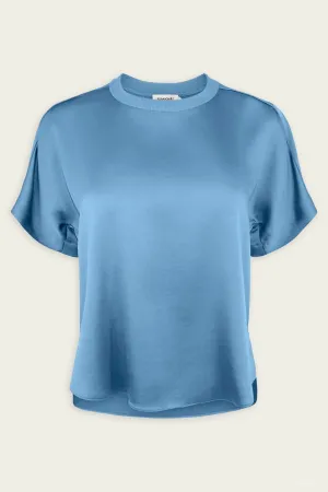Addy Knit Back T-Shirt in Celestial
