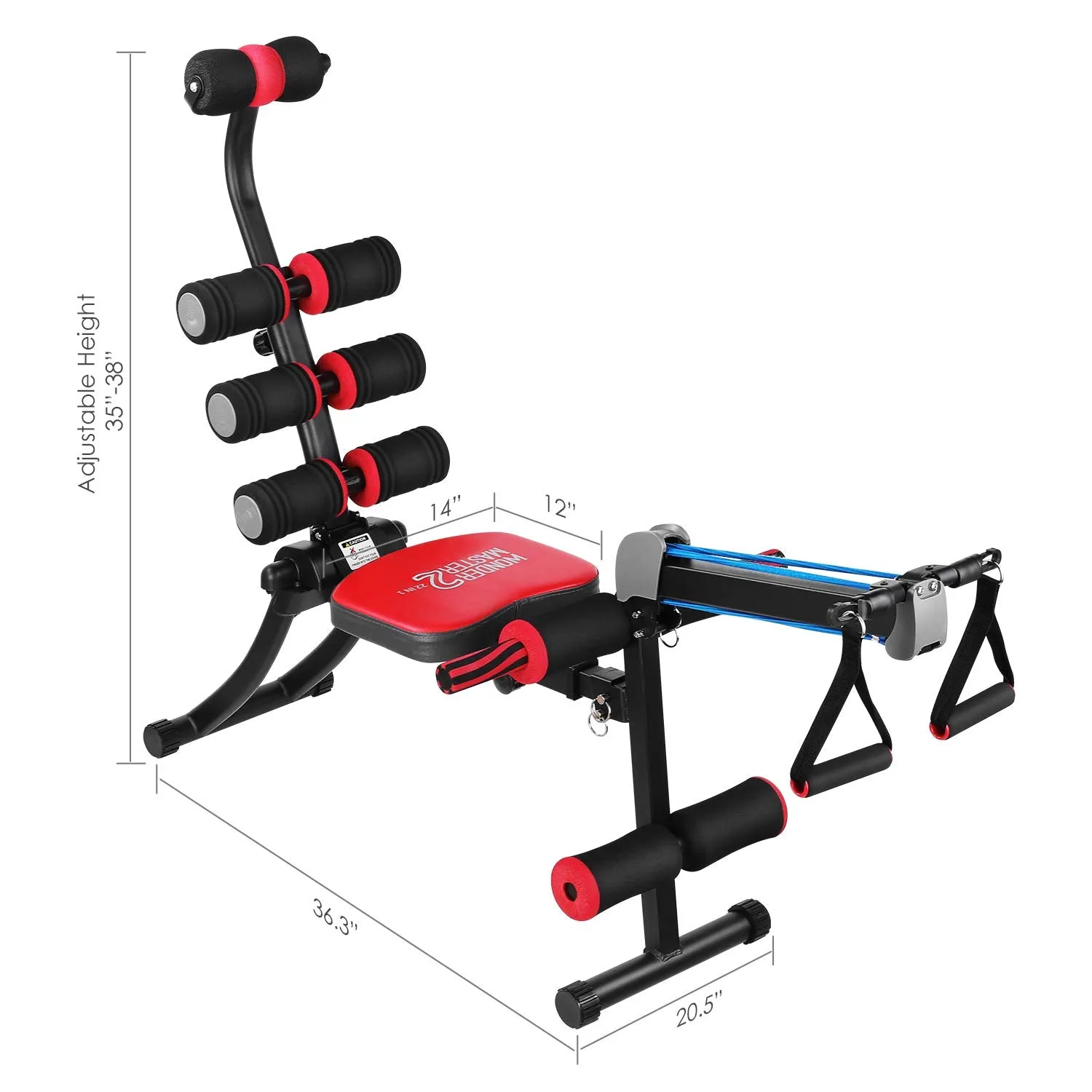 Adjustable Abs & Core Fitness Equipment22 Exercise Ways