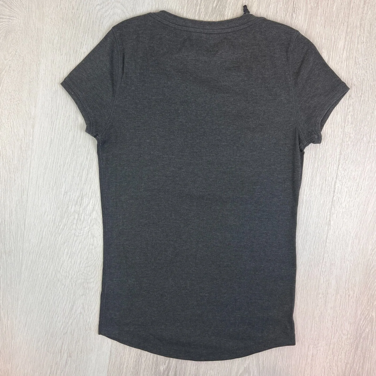 Aeropostale Womens Grey Henley T-Shirt Size Large