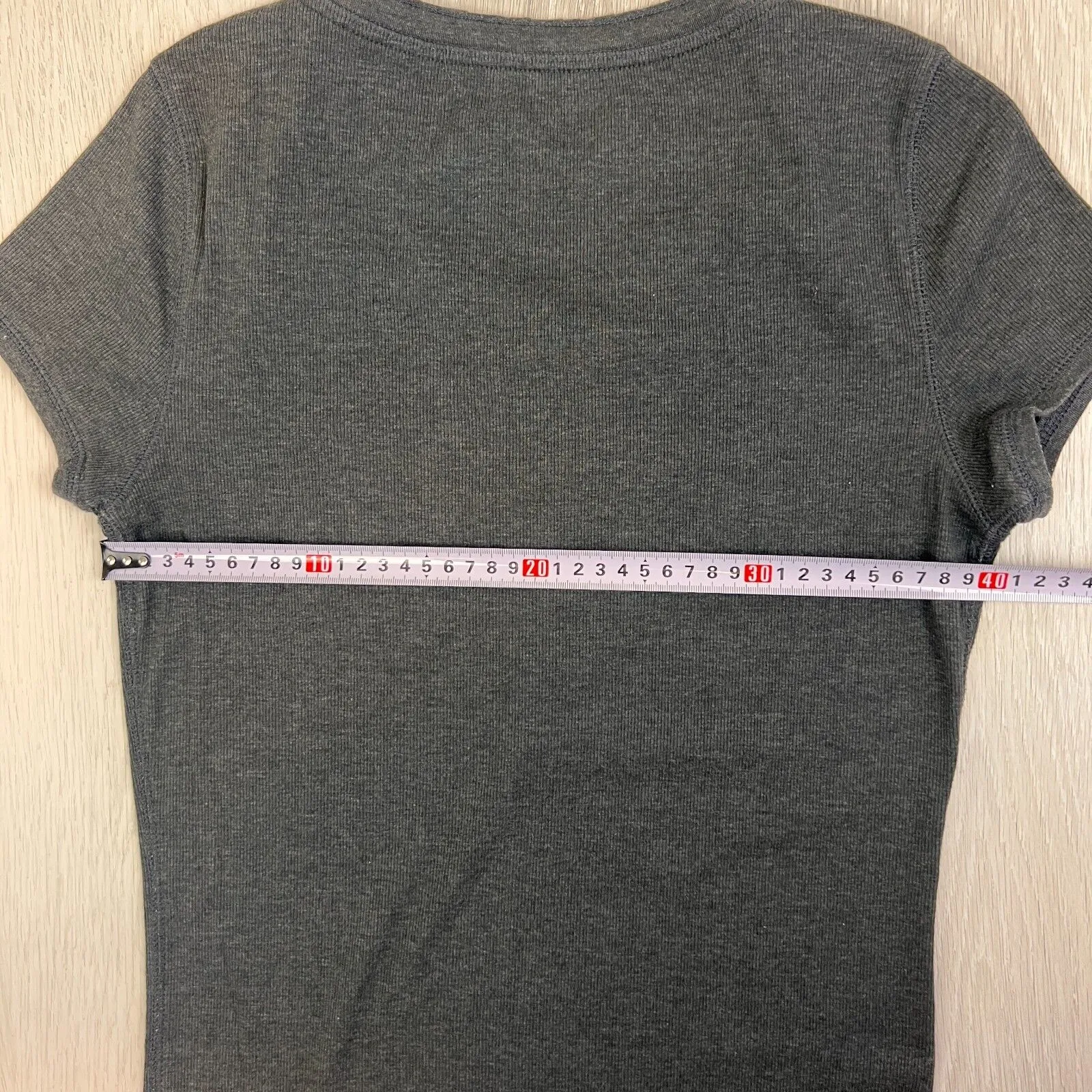 Aeropostale Womens Grey Henley T-Shirt Size Large