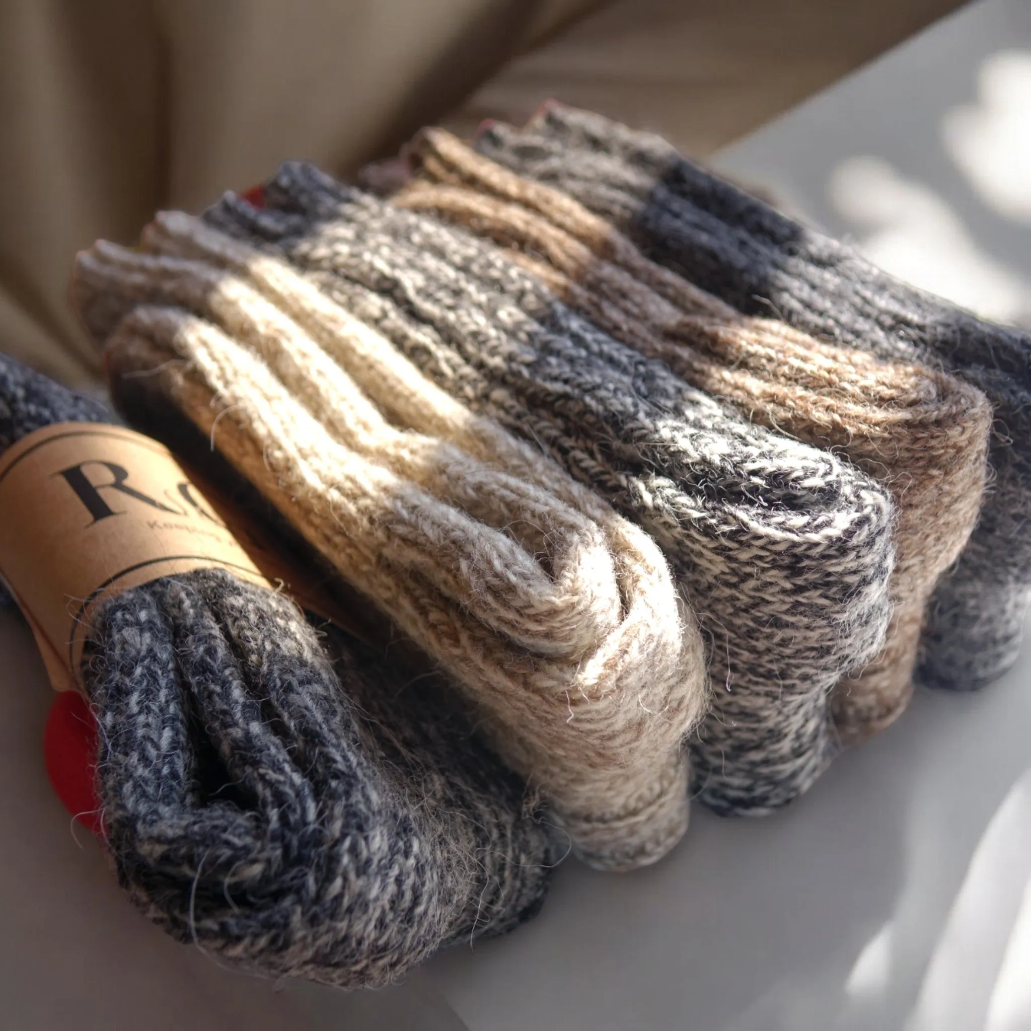 Alpaca Socks natural Wool Mesgla