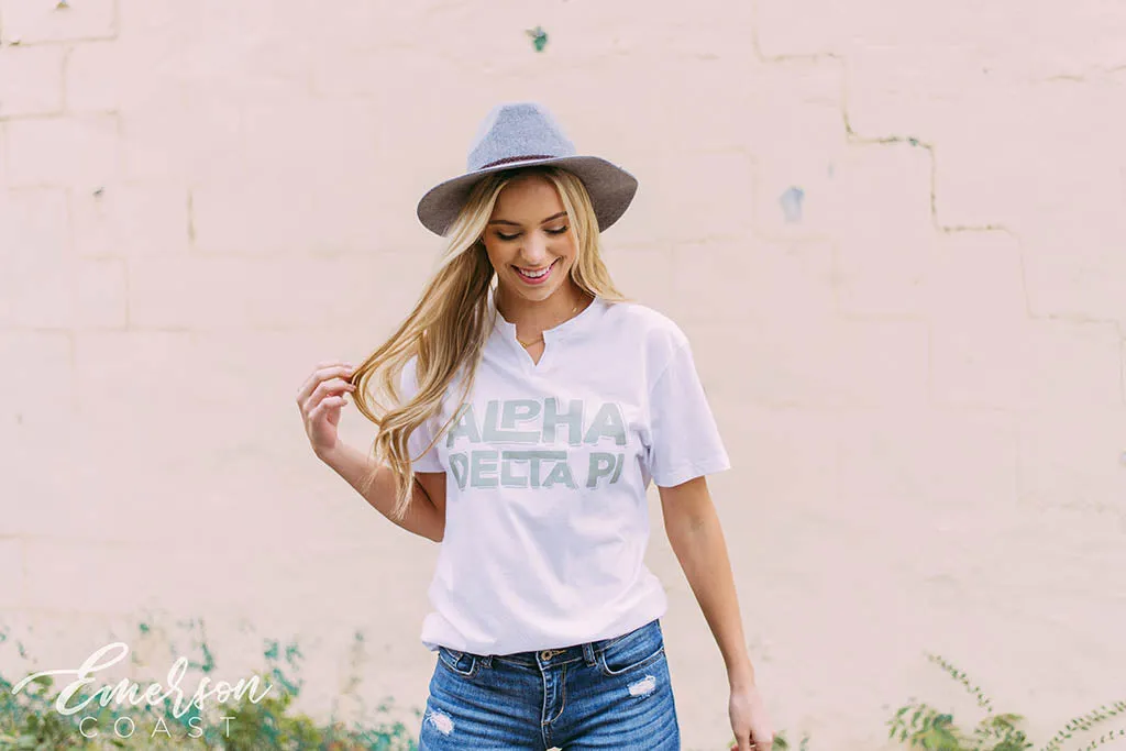 Alpha Delta Pi Detailed PR Notch Tee