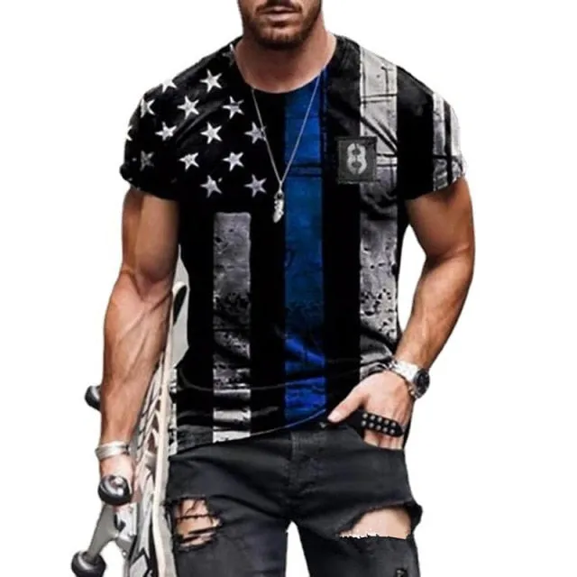 American Flag Fashion Short Sleeve T-Shirt