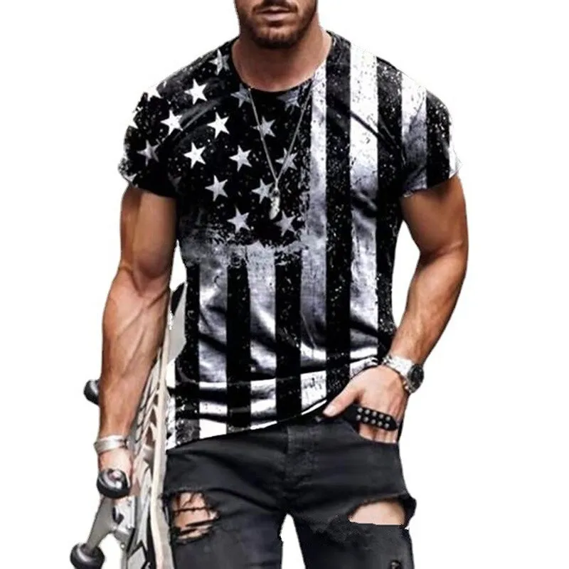 American Flag Fashion Short Sleeve T-Shirt