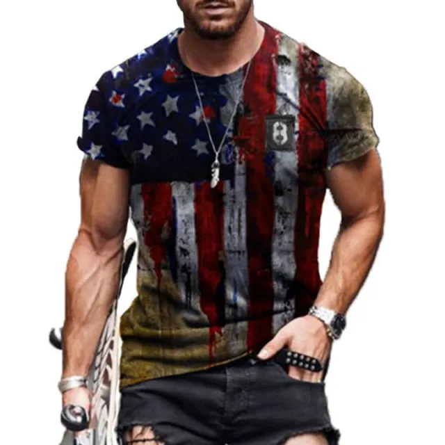 American Flag Fashion Short Sleeve T-Shirt