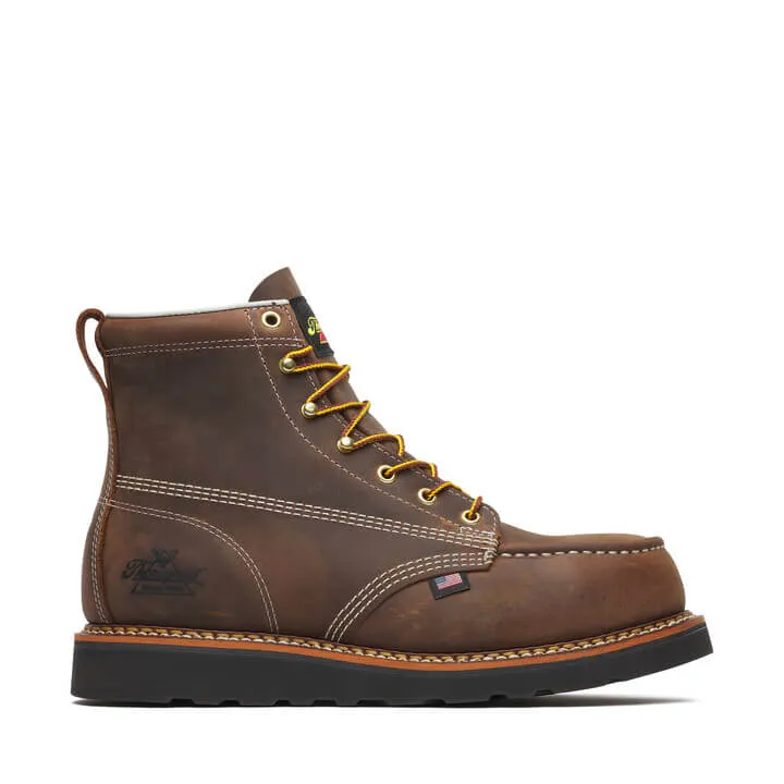 American Heritage Series by Thorogood Shoes 804-4135 Crazyhorse Brown Safety Toe - Made In USA