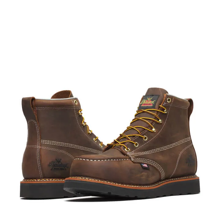 American Heritage Series by Thorogood Shoes 804-4135 Crazyhorse Brown Safety Toe - Made In USA