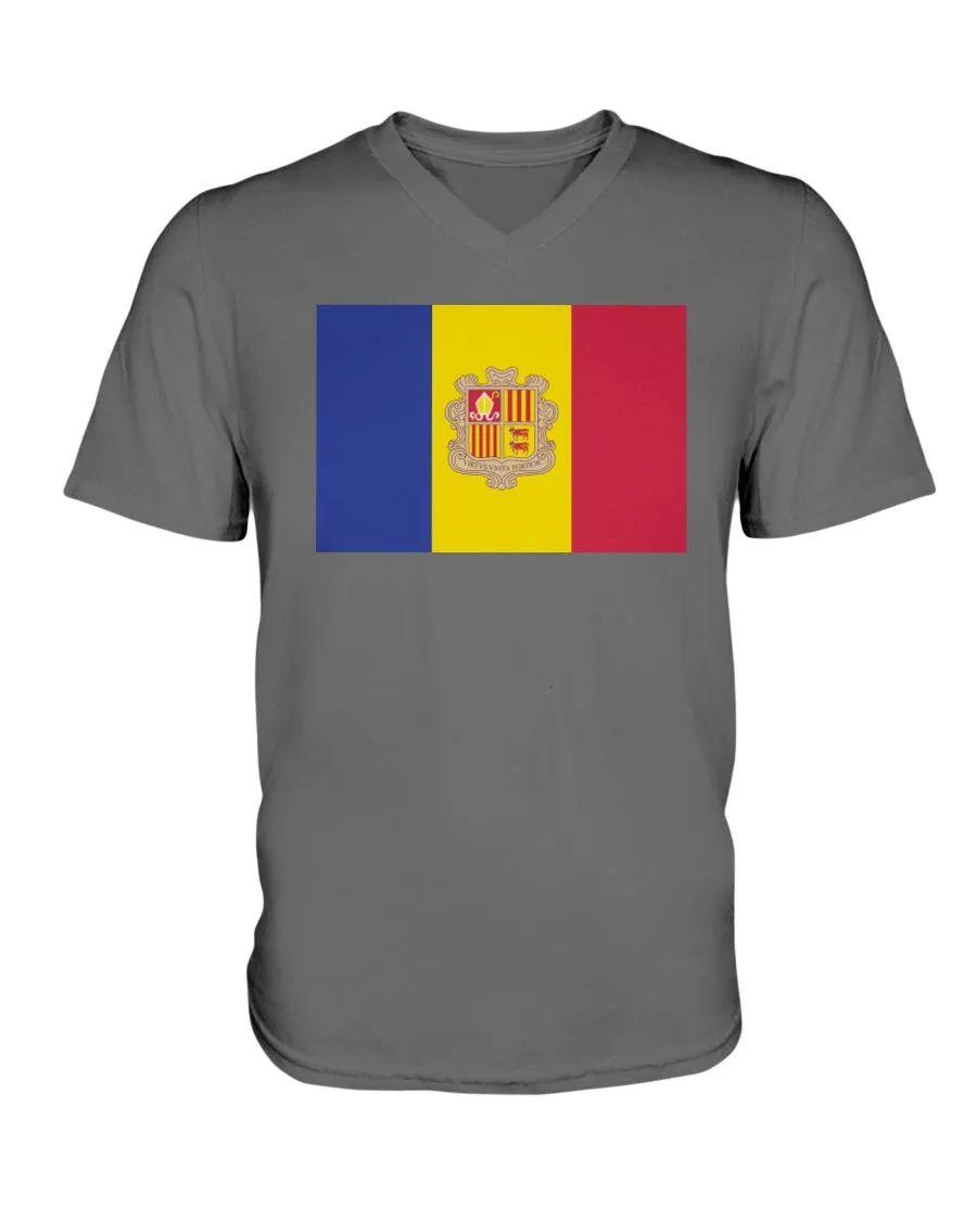 Andorra Flag  V-Neck T-Shirt