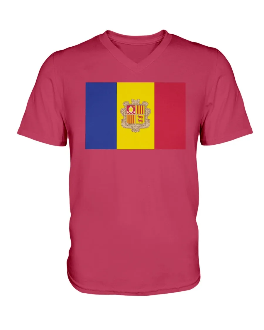 Andorra Flag  V-Neck T-Shirt