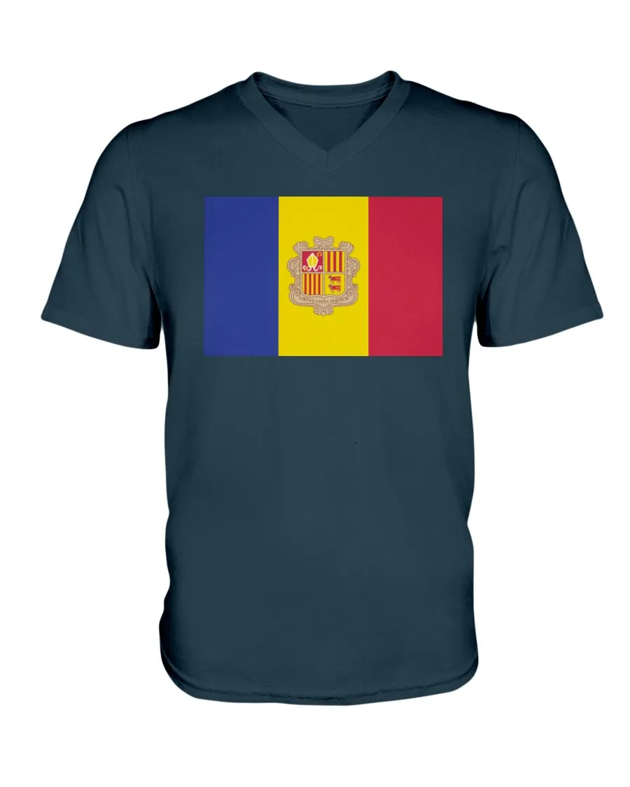 Andorra Flag  V-Neck T-Shirt