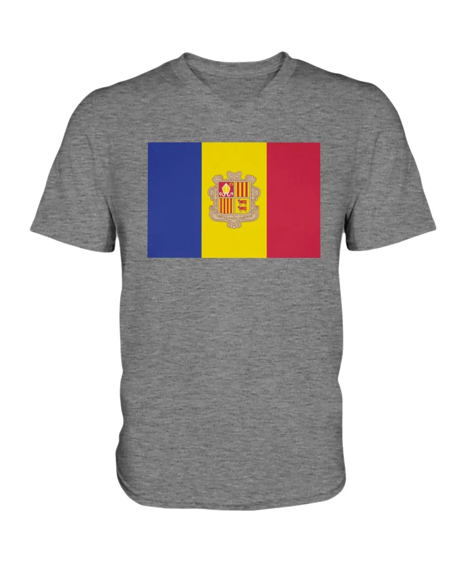 Andorra Flag  V-Neck T-Shirt