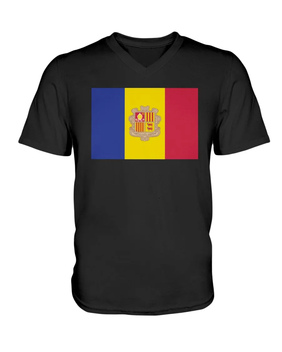 Andorra Flag  V-Neck T-Shirt
