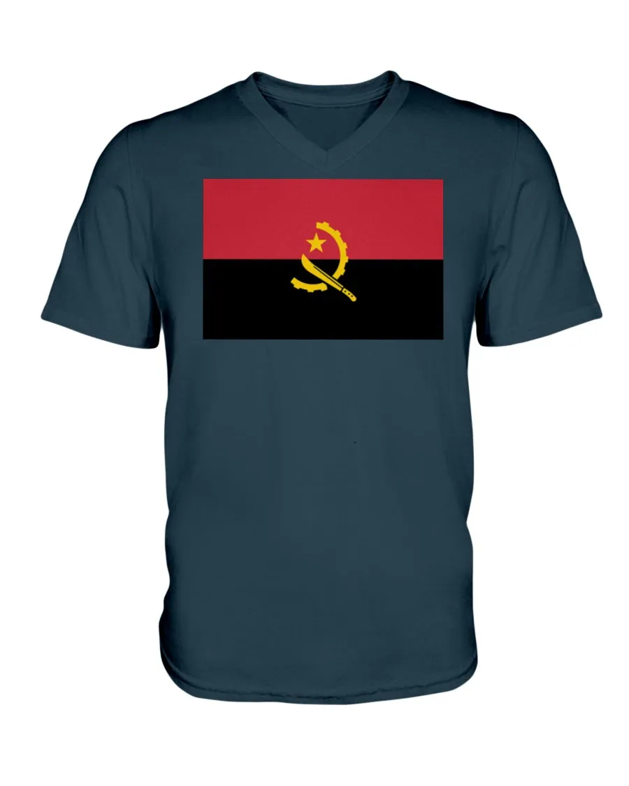 Angola  Flag  V-Neck T-Shirt