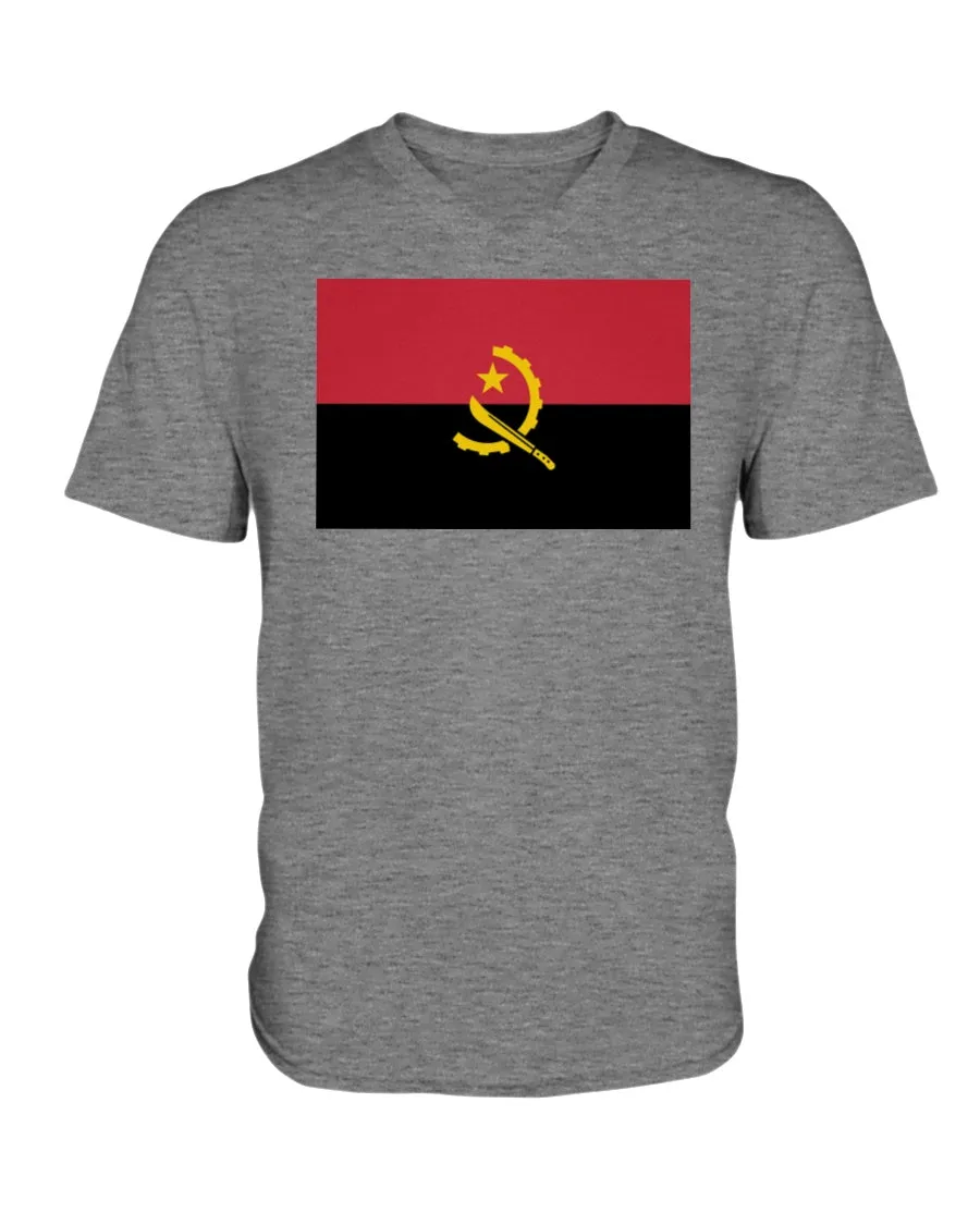 Angola  Flag  V-Neck T-Shirt