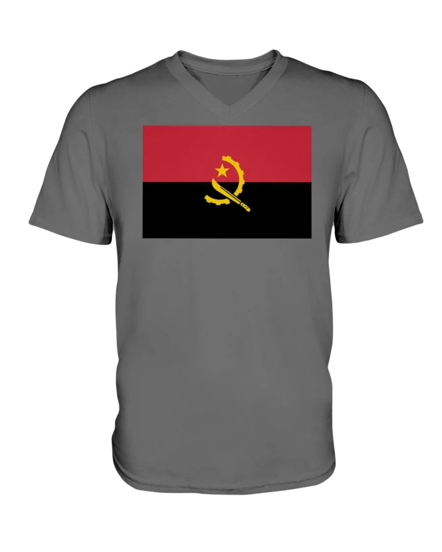 Angola  Flag  V-Neck T-Shirt