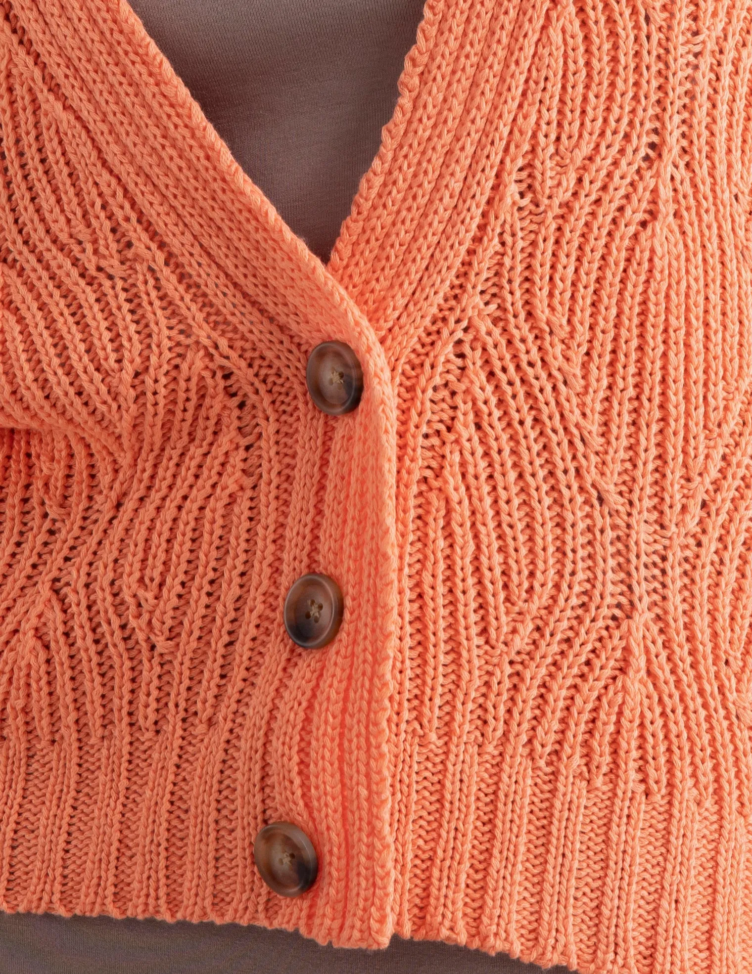 Apricot Cap Sleeve Button Cardigan