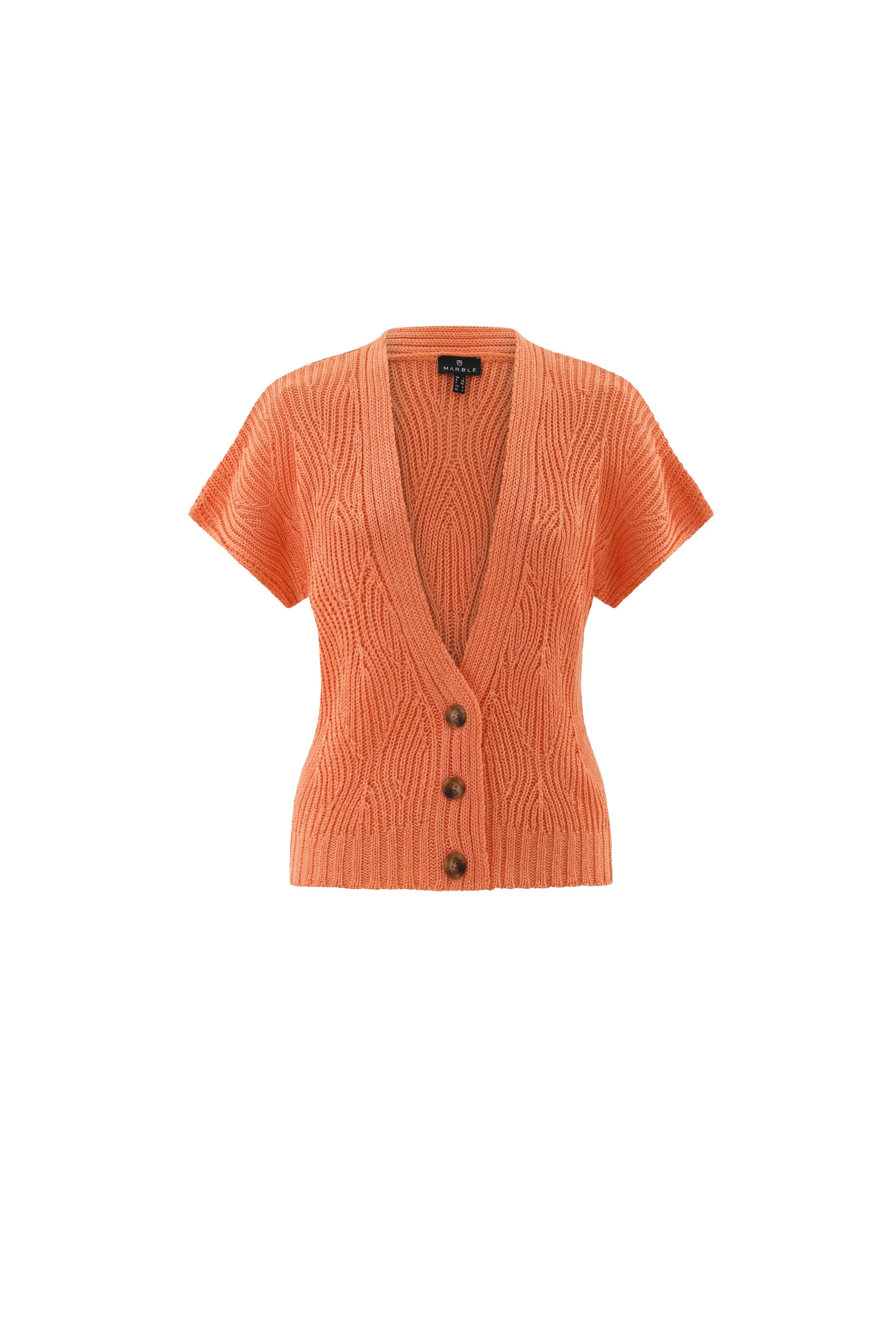 Apricot Cap Sleeve Button Cardigan