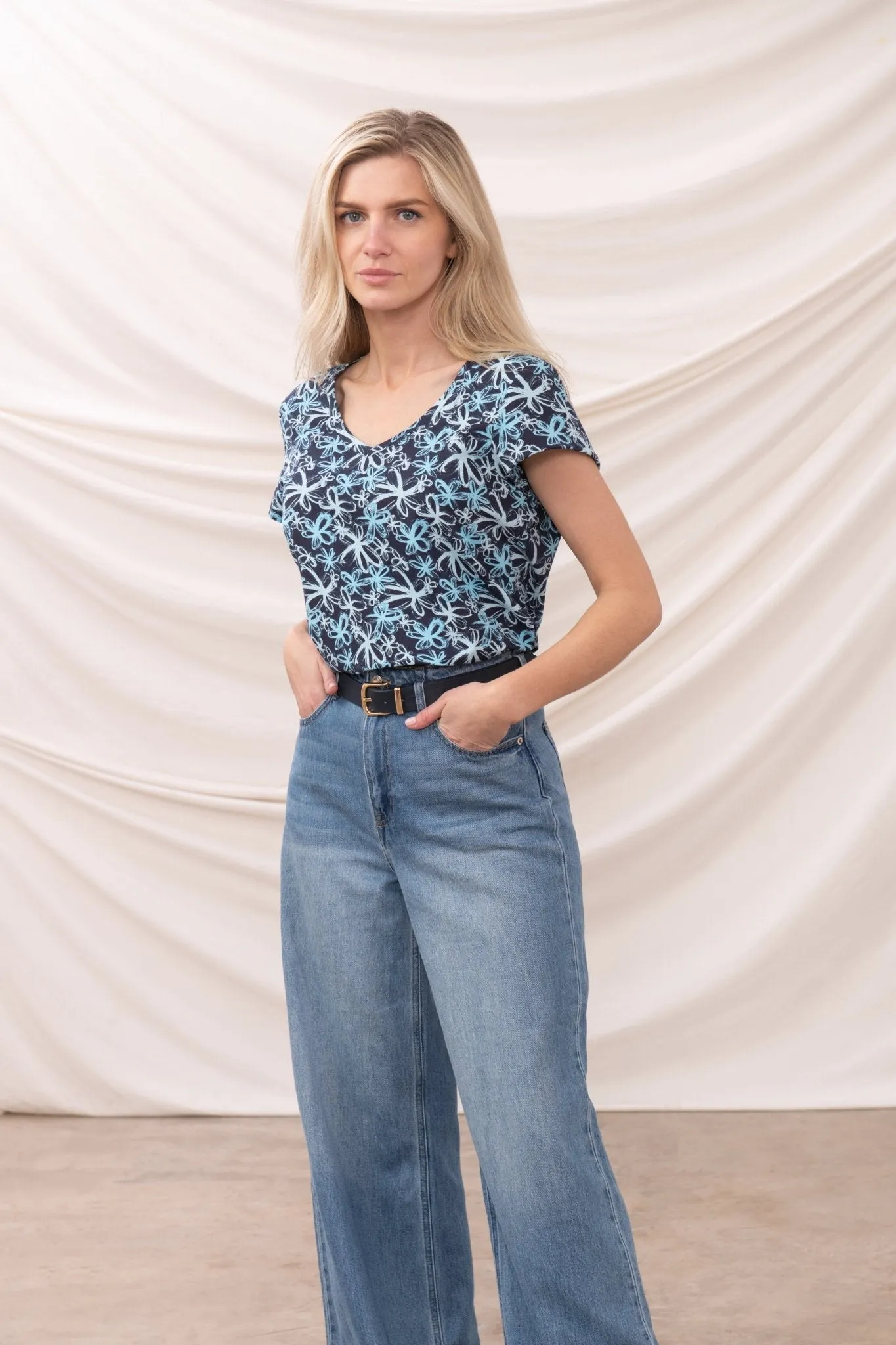 Ariana Tee - Navy Floral