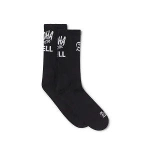 Aries aloha from hell sock Black