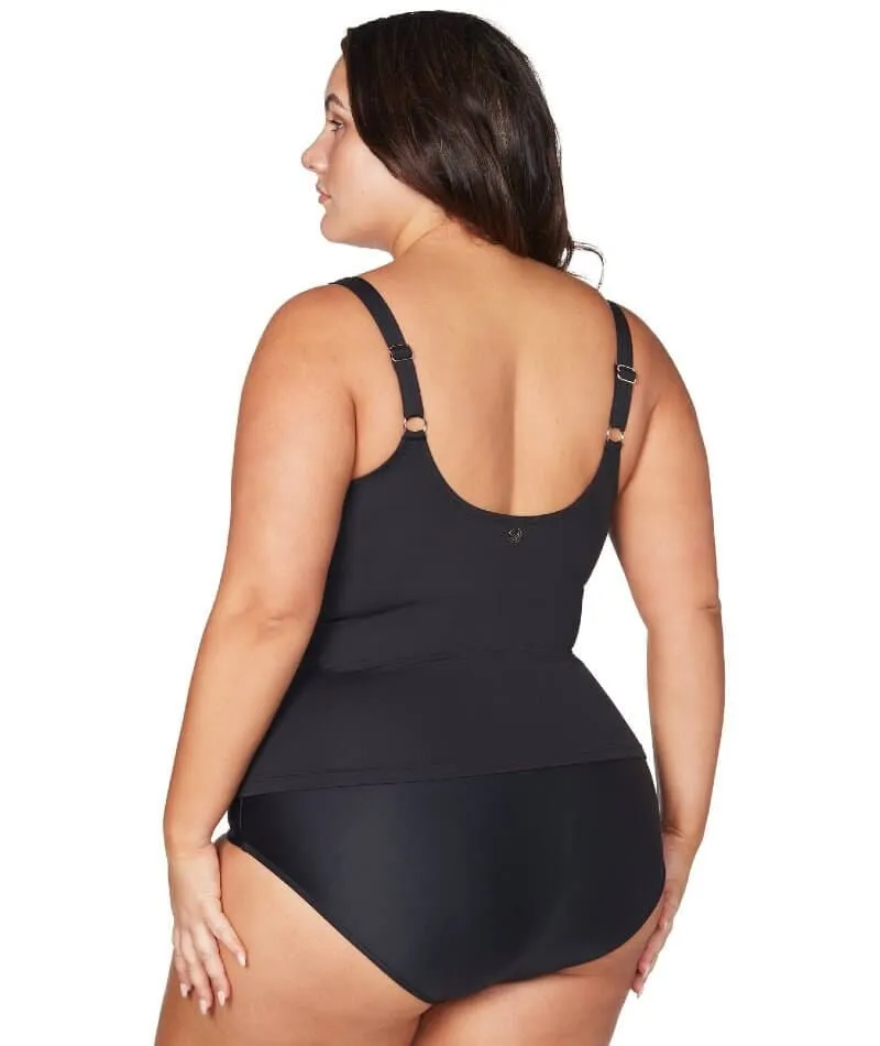 Artesands Recycled Hues Delacroix D-G Cup Wire-free Tankini Top - Black