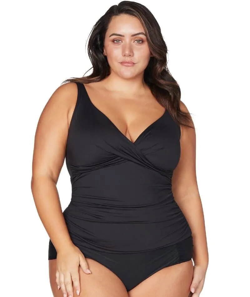 Artesands Recycled Hues Delacroix D-G Cup Wire-free Tankini Top - Black