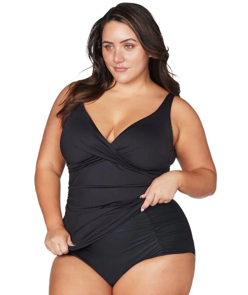 Artesands Recycled Hues Delacroix D-G Cup Wire-free Tankini Top - Black