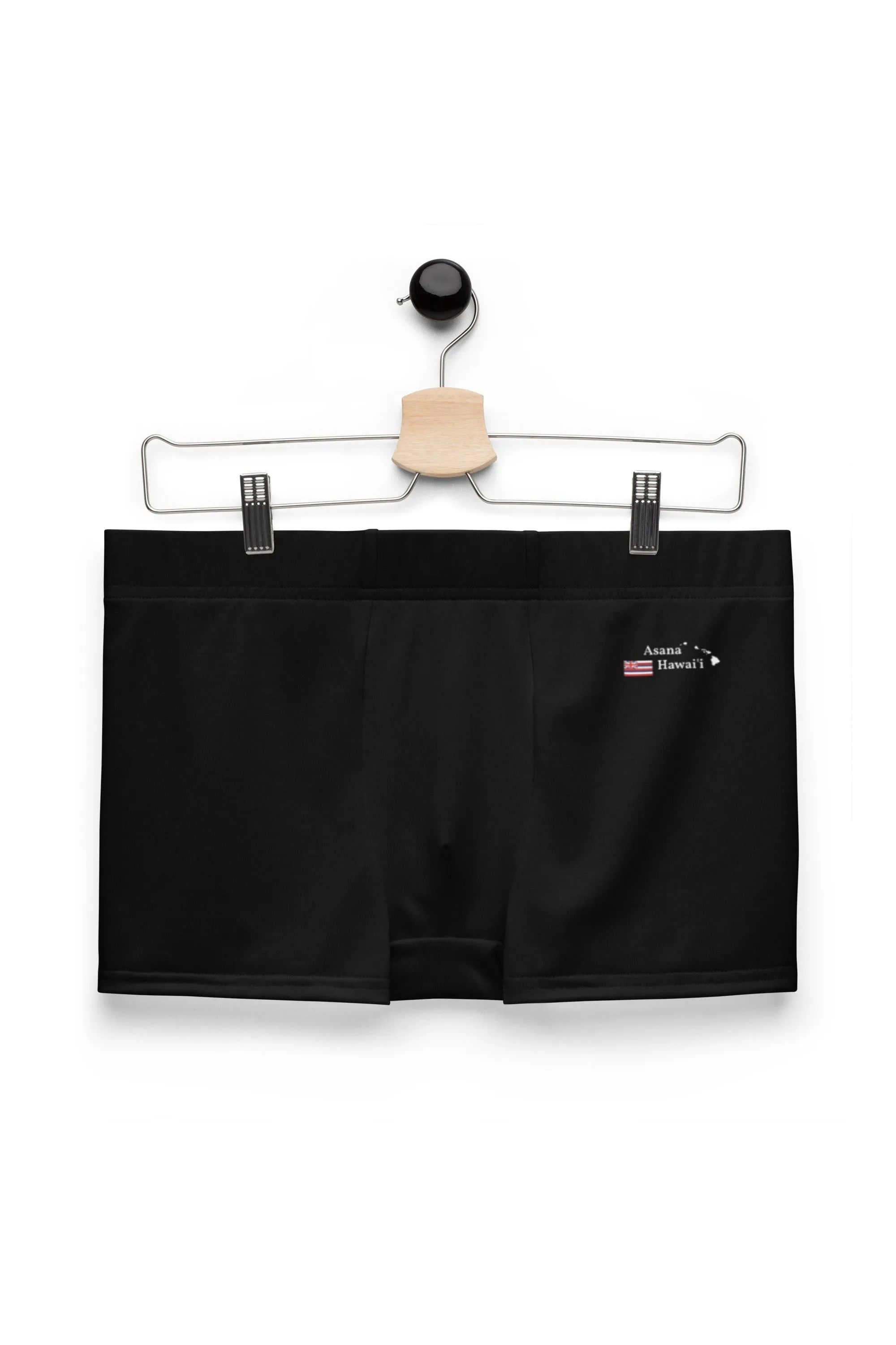 Asana Hawaii Black Boxer Briefs